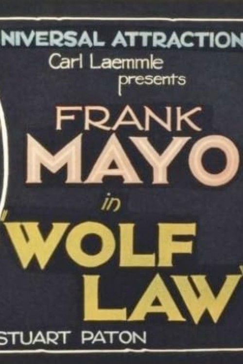 Wolf Law (1922) poster