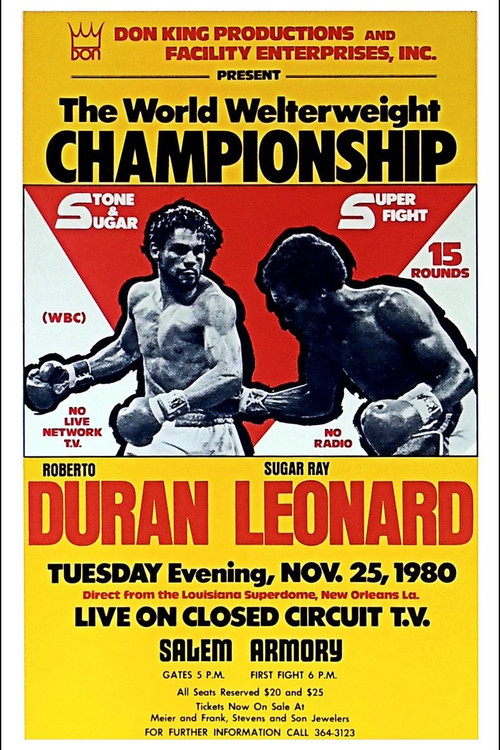Roberto Duran vs. Sugar Ray Leonard II (1980) poster