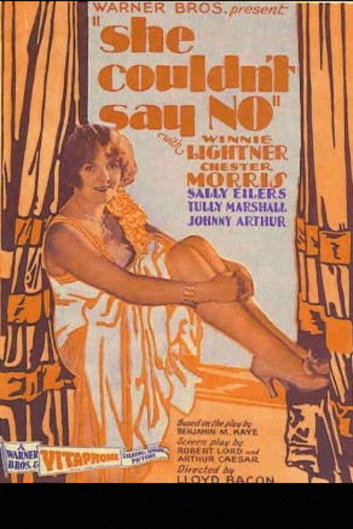 She Couldn't Say No (1930) poster