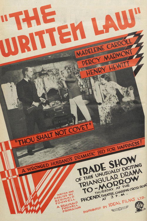 The Written Law (1931) poster