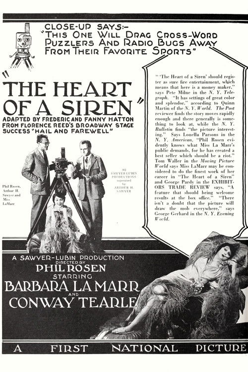 The Heart of a Siren (1925) poster