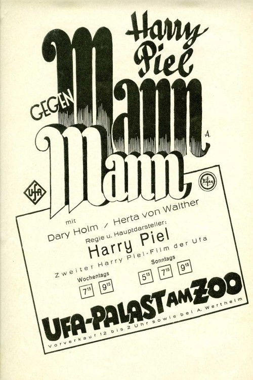 Mann gegen Mann (1928) poster