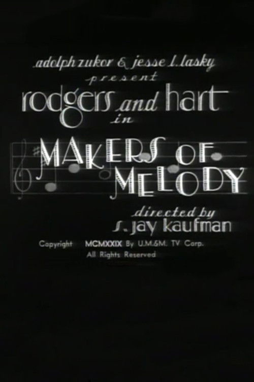 Makers of Melody (1929) poster