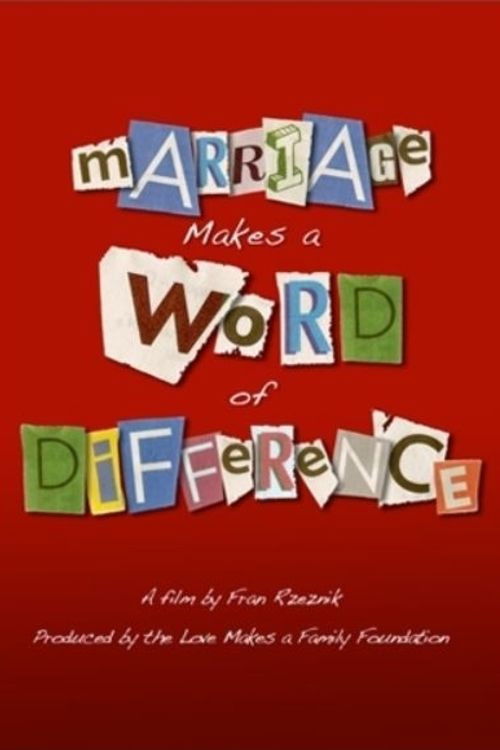 Marriage Makes a Word of Difference (2008) poster