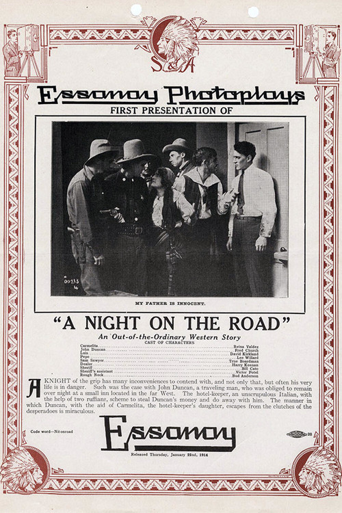 A Night on the Road (1914) poster
