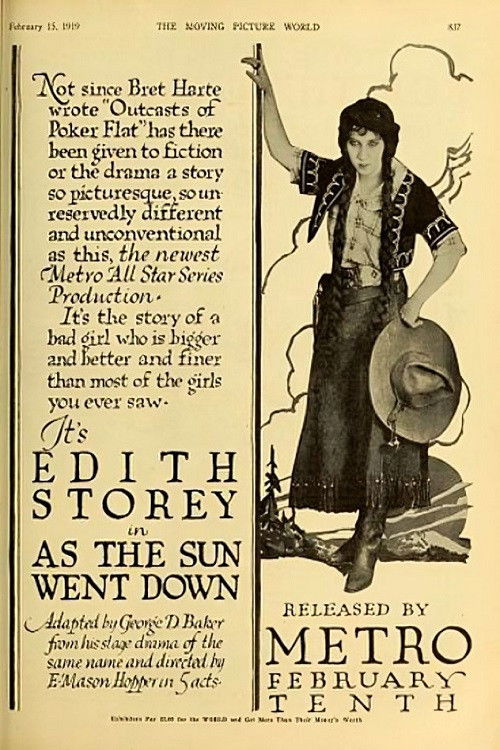 As the Sun Went Down (1919) poster