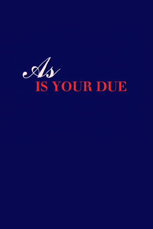 As is your due (1999) poster