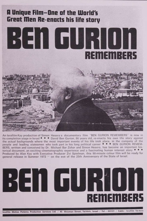 בן גוריון זוכר (1972) poster