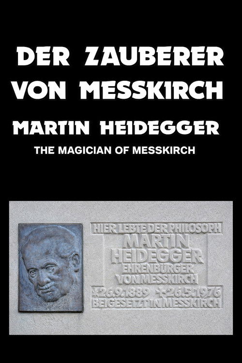 Der Zauberer Von Messkirch: Martin Heidegger (1989) poster