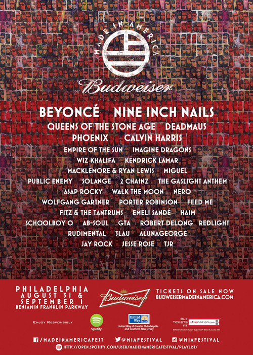 Nine Inch Nails :  Budweiser Made In America Festival (2013) poster