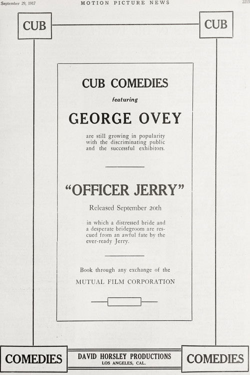 Officer Jerry (1917) poster