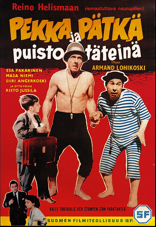 Pekka ja Pätkä puistotäteinä (1955) poster
