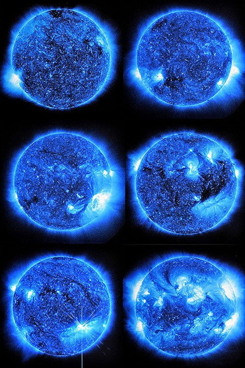 Watching the Sun at Midnight SDO/NASA (Blue) poster