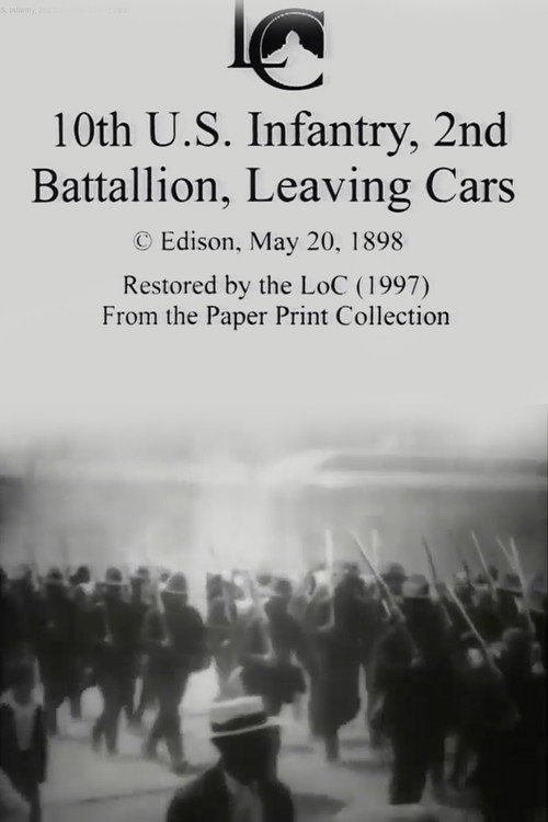 10th U.S. Infantry, 2nd Battalion Leaving Cars (1898) poster