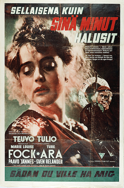 Sellaisena kuin sinä minut halusit (1944) poster