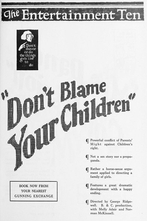 Don't Blame Your Children (1922) poster