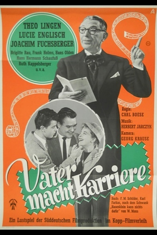 Vater macht Karriere (1957) poster