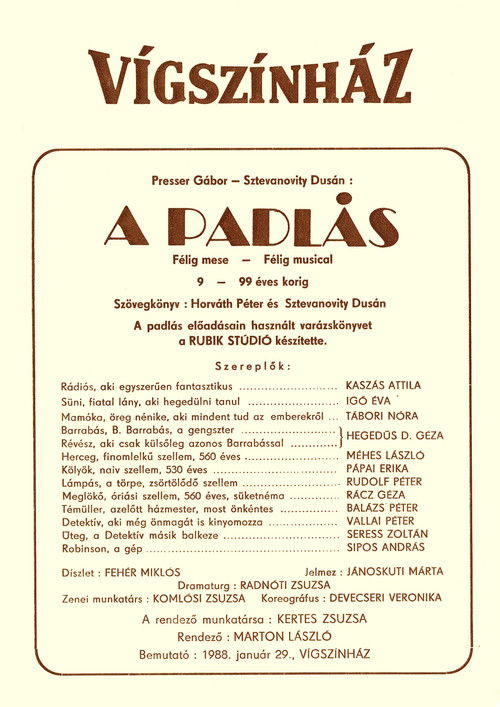 A padlás (1988) poster
