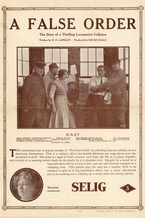 The False Order (1913) poster