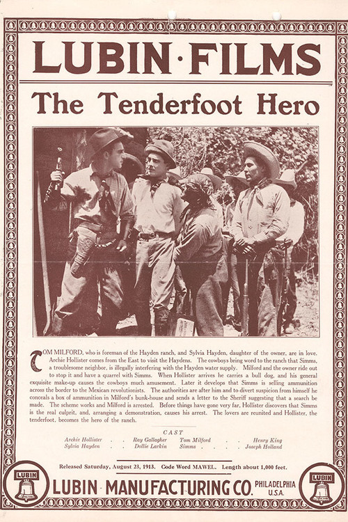 The Tenderfoot Hero (1913) poster