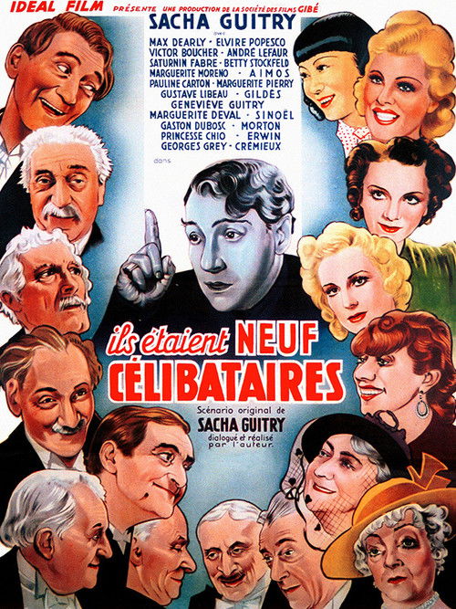 Ils étaient neuf célibataires (1939) poster