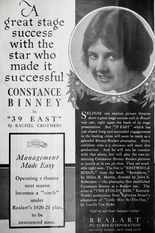 39 East (1920) poster