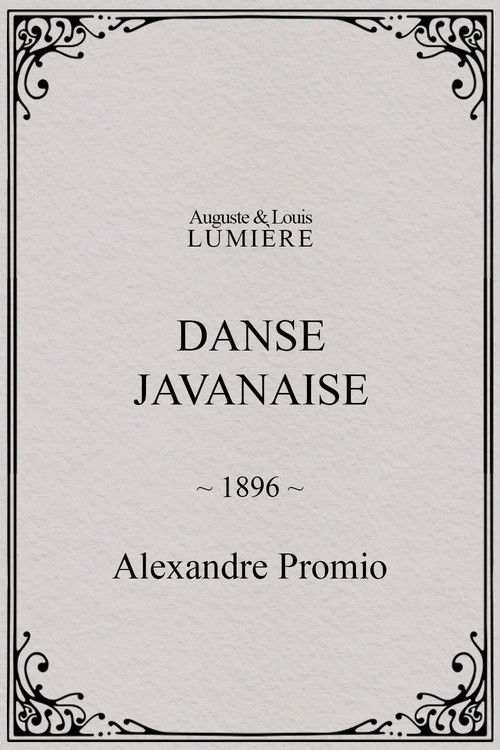 Danse javanaise (1896) poster