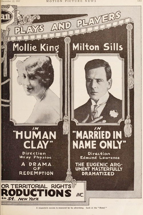 Human Clay (1918) poster