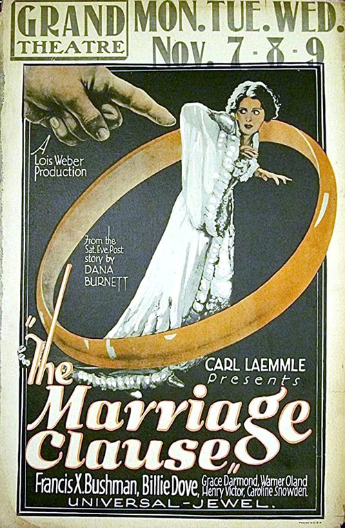 The Marriage Clause (1926) poster