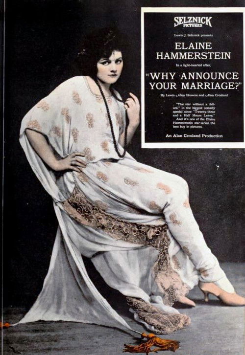 Why Announce Your Marriage? (1922) poster
