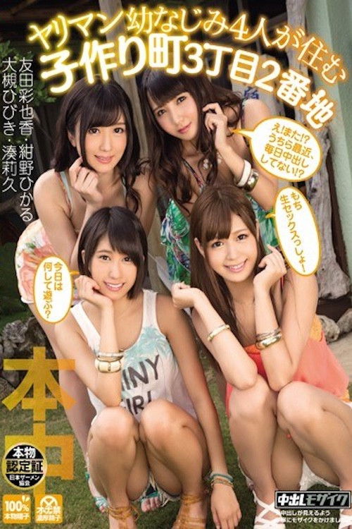 ヤリマン幼なじみ4人が住む子作り町3丁目2番地 HNDS-030 (2015) poster