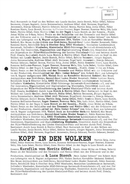 Kopf in den Wolken (2023) poster