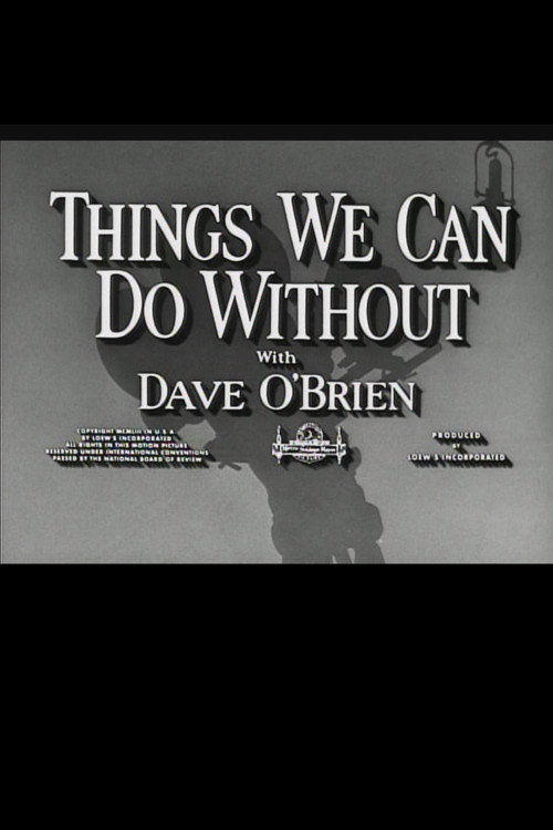Things We Can Do Without (1953) poster