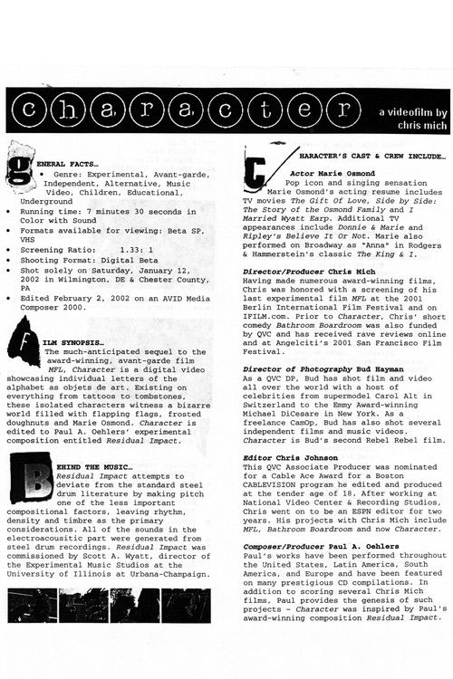 CHARACTER (2002) poster