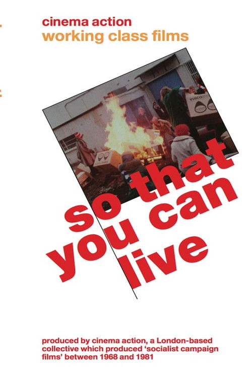 So That You Can Live (1981) poster