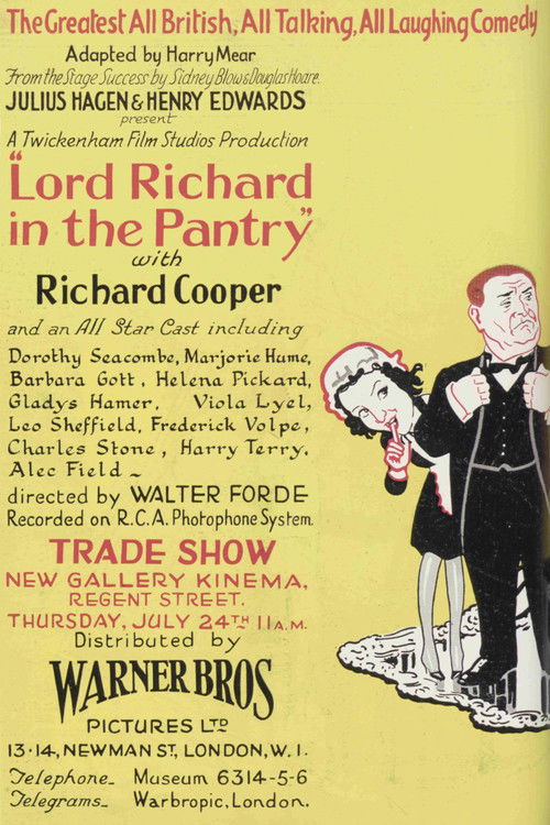 Lord Richard in the Pantry (1930) poster