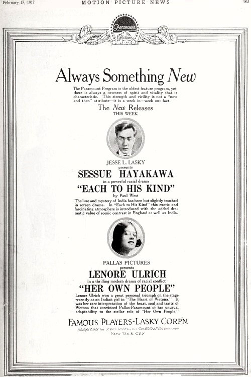 Each to His Kind (1917) poster