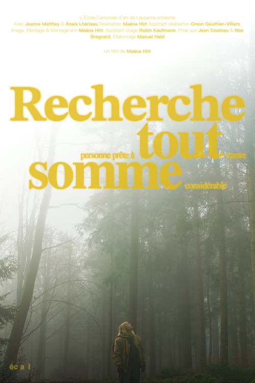 Recherche personne prête à tout contre somme considérable (2025) poster