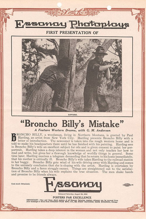 Broncho Billy's Mistake (1913) poster