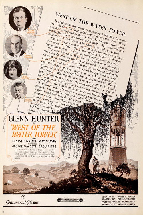 West of the Water Tower (1924) poster