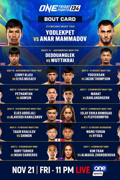 ONE Friday Fights 134: Yodlekpet vs. Mammadov (2025) poster