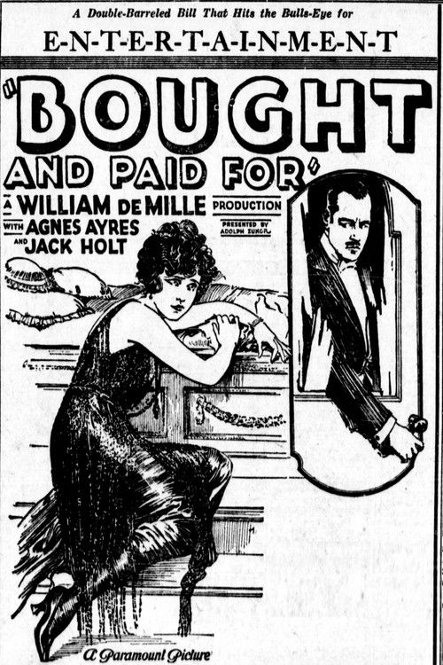 Bought and Paid For (1922) poster