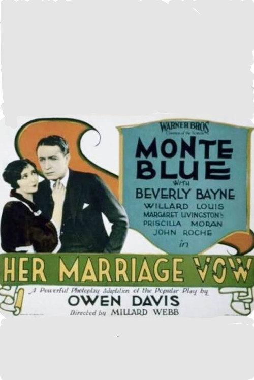 Her Marriage Vow (1924) poster