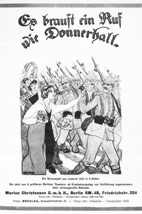 Es braust ein Ruf wie Donnerhall (1914) poster