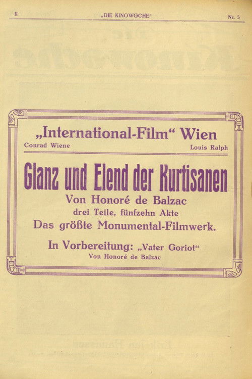 Glanz und Elend der Kurtisanen (1920) poster