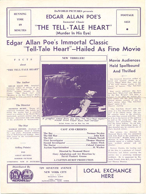 The Tell-Tale Heart (1934) poster