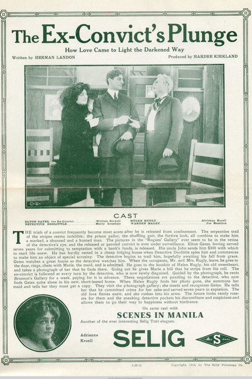 The Ex-Convict's Plunge (1913) poster