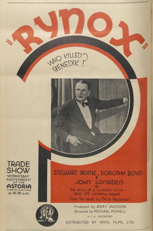 Rynox (1932) poster