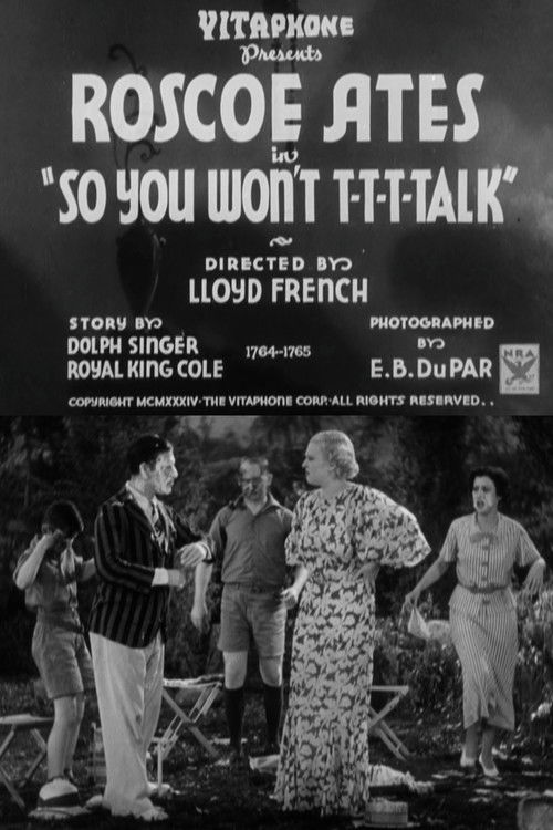 So You Won't T-T-T-Talk (1934) poster