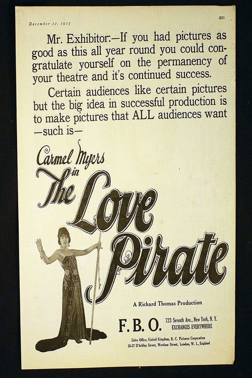 The Love Pirate (1923) poster